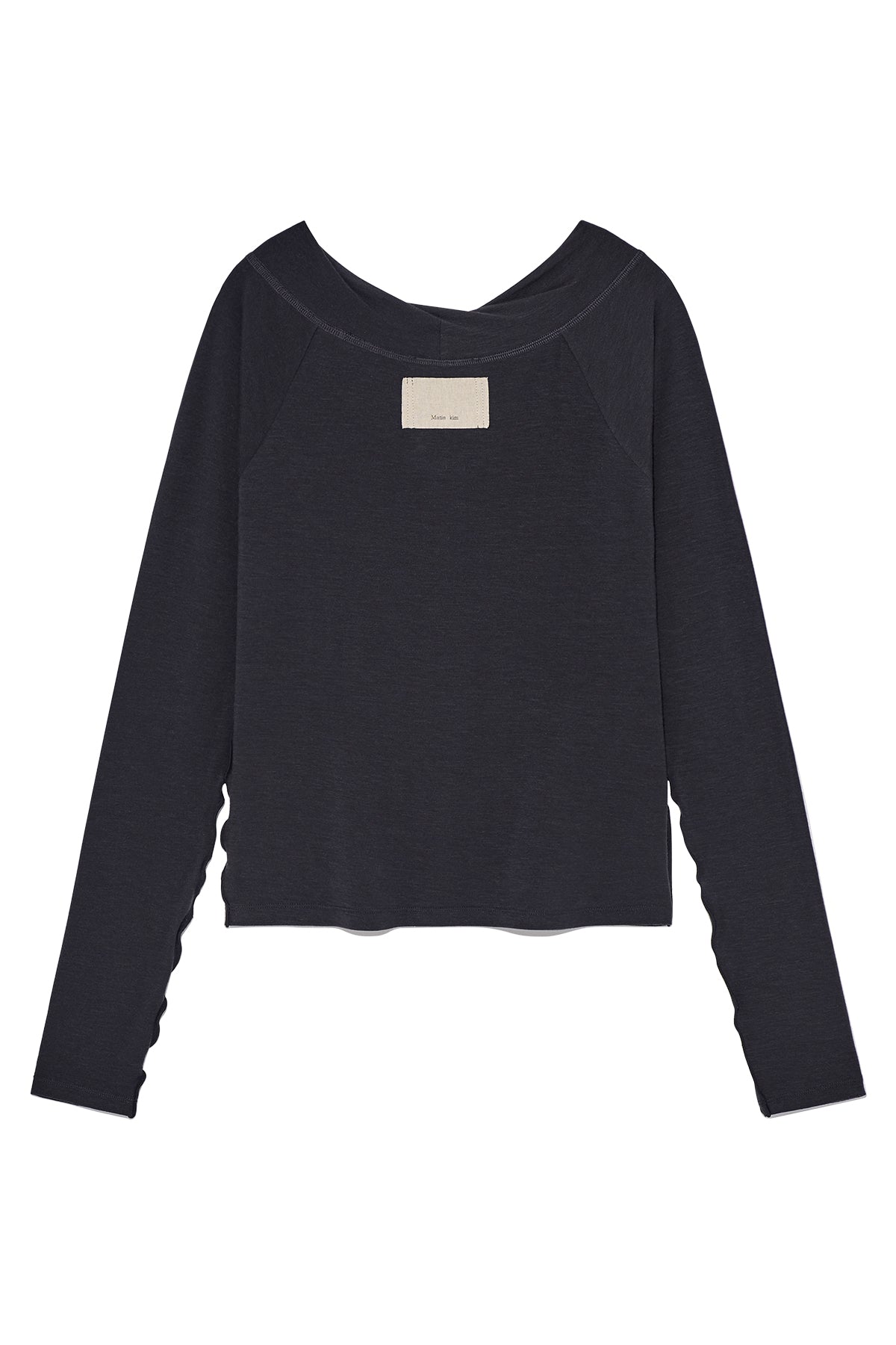 Matin Kim - Wide Neck Raglan Long Sleeve (Charcoal) product image 2 | TRAB K-Fashion Australia