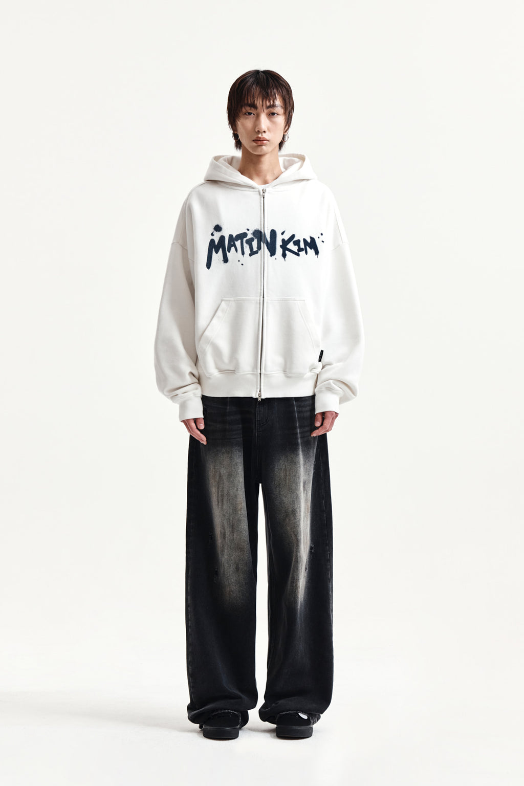 Matin Kim - Vintage Dirty Washed Denim Pants (Black) product image 10 | TRAB K-Fashion Australia