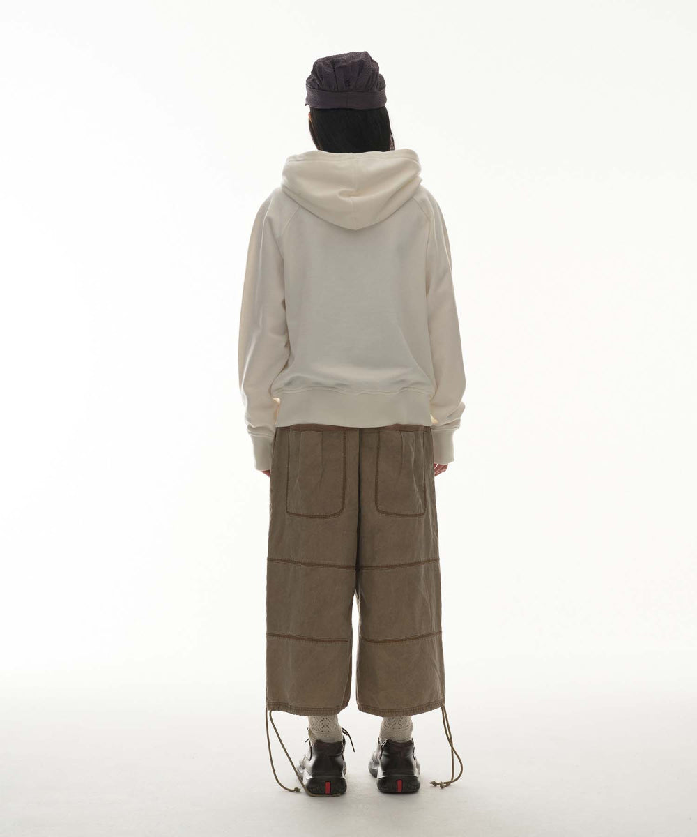 Coyseio - Ruffle Lace Hood Zip-Up (White) product image 7 | TRAB K-Fashion Australia