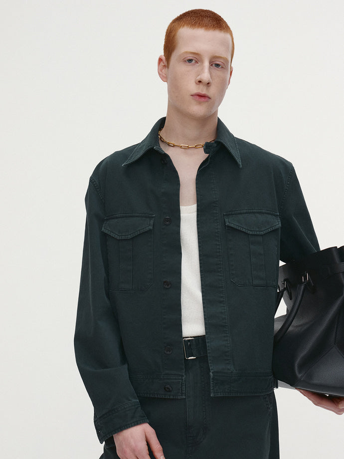 Tonywack - Garment-Dyed Cotton Officer Jacket (Anthracite) product image 4 | TRAB K-Fashion Australia