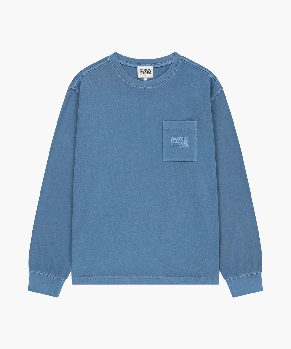 Marithe & Francois Girbaud - Doodle Classic Logo Washing Long Sleeve Tee (Blue) product image 5 | TRAB K-Fashion Australia