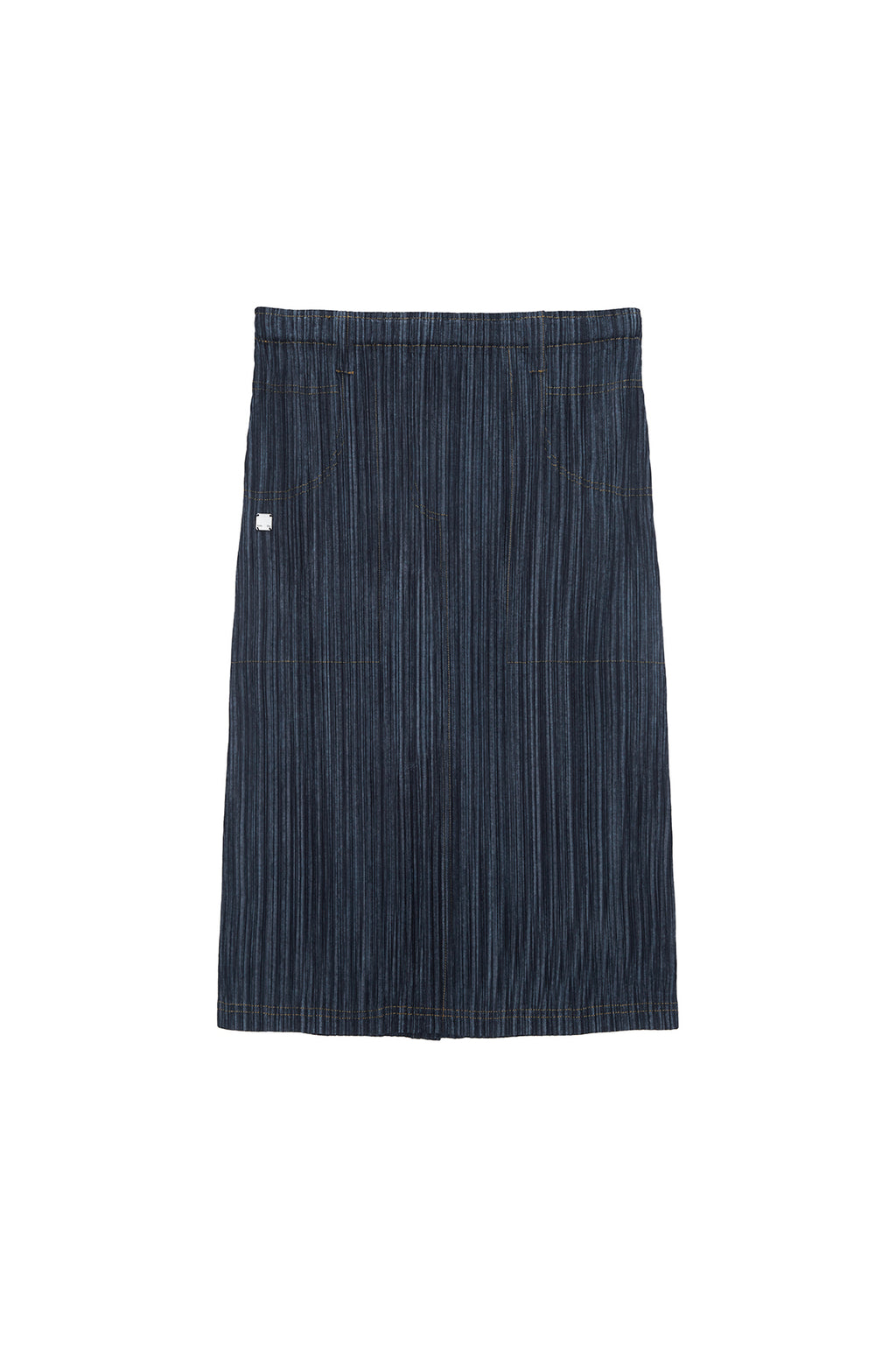 Matin Kim - Pleats Stitch Layered Skirt (Navy) product image 1 | TRAB K-Fashion Australia