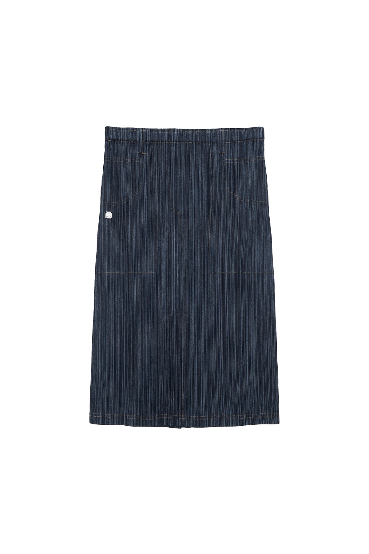 Matin Kim - Pleats Stitch Layered Skirt (Navy) product image 1 | TRAB K-Fashion Australia