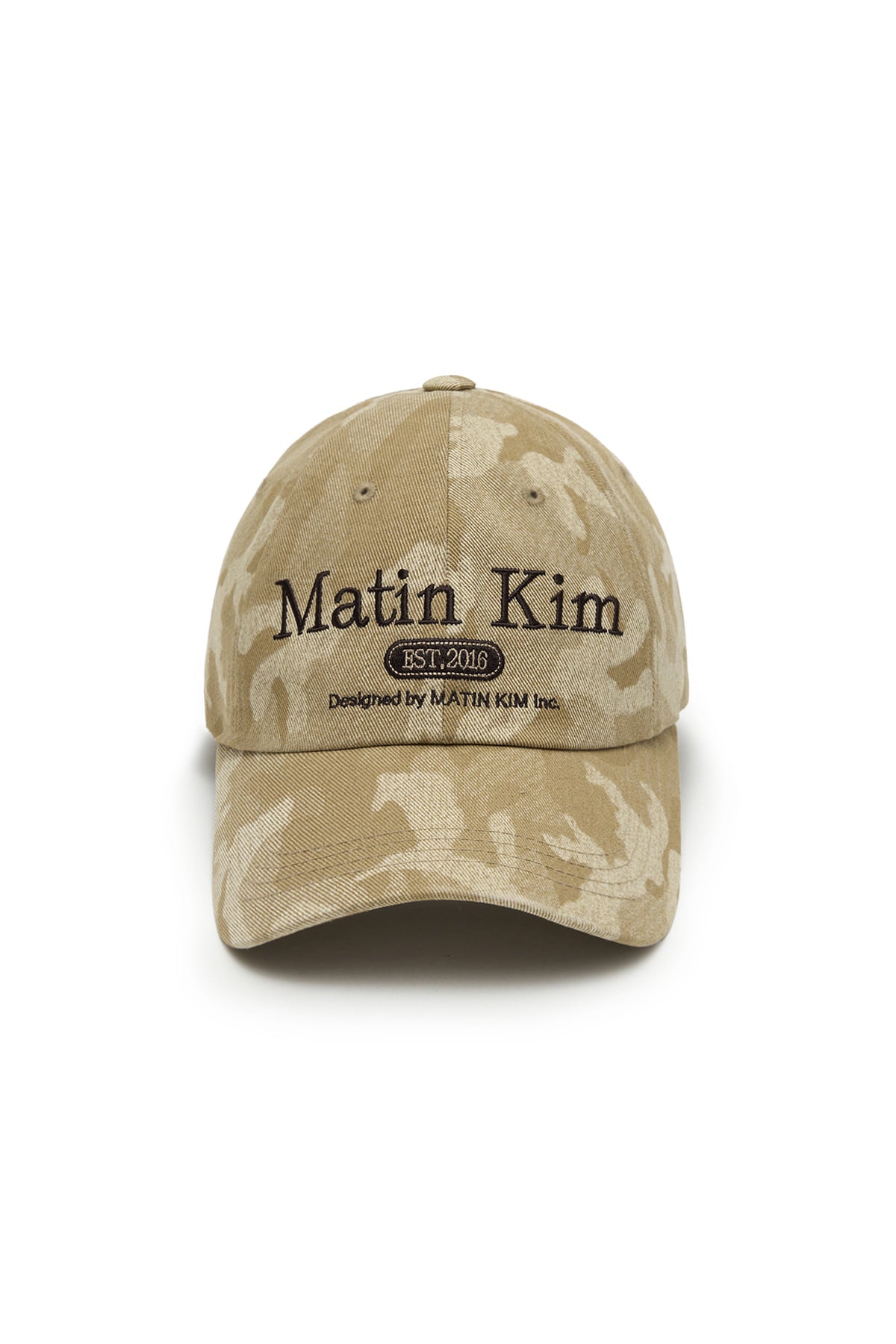 Matin Kim - Camouflage Logo Ball Cap (Beige) product image 1 | TRAB K-Fashion Australia