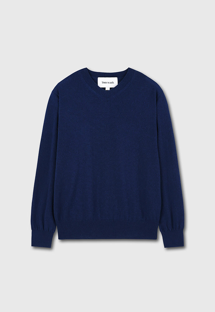 Tonywack - Pure Cashmere V-Neck Sweater (Navy) product image 6 | TRAB K-Fashion Australia