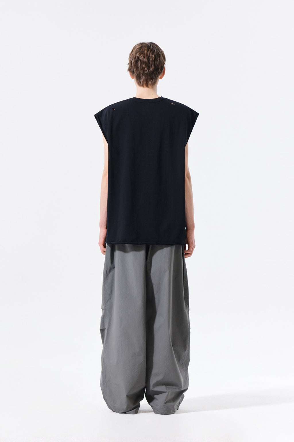 Matin Kim - Raw Edge Cut Out Sleeveless Top (Black) product image 7 | TRAB K-Fashion Australia