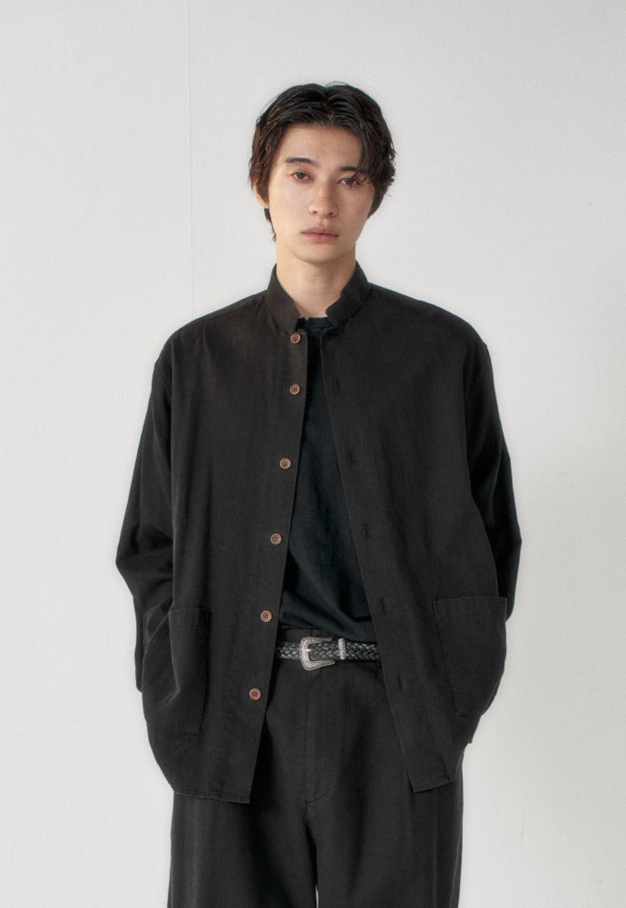 Art if acts - Linen Oriental Jacket (Black) product image 1 | TRAB K-Fashion Australia