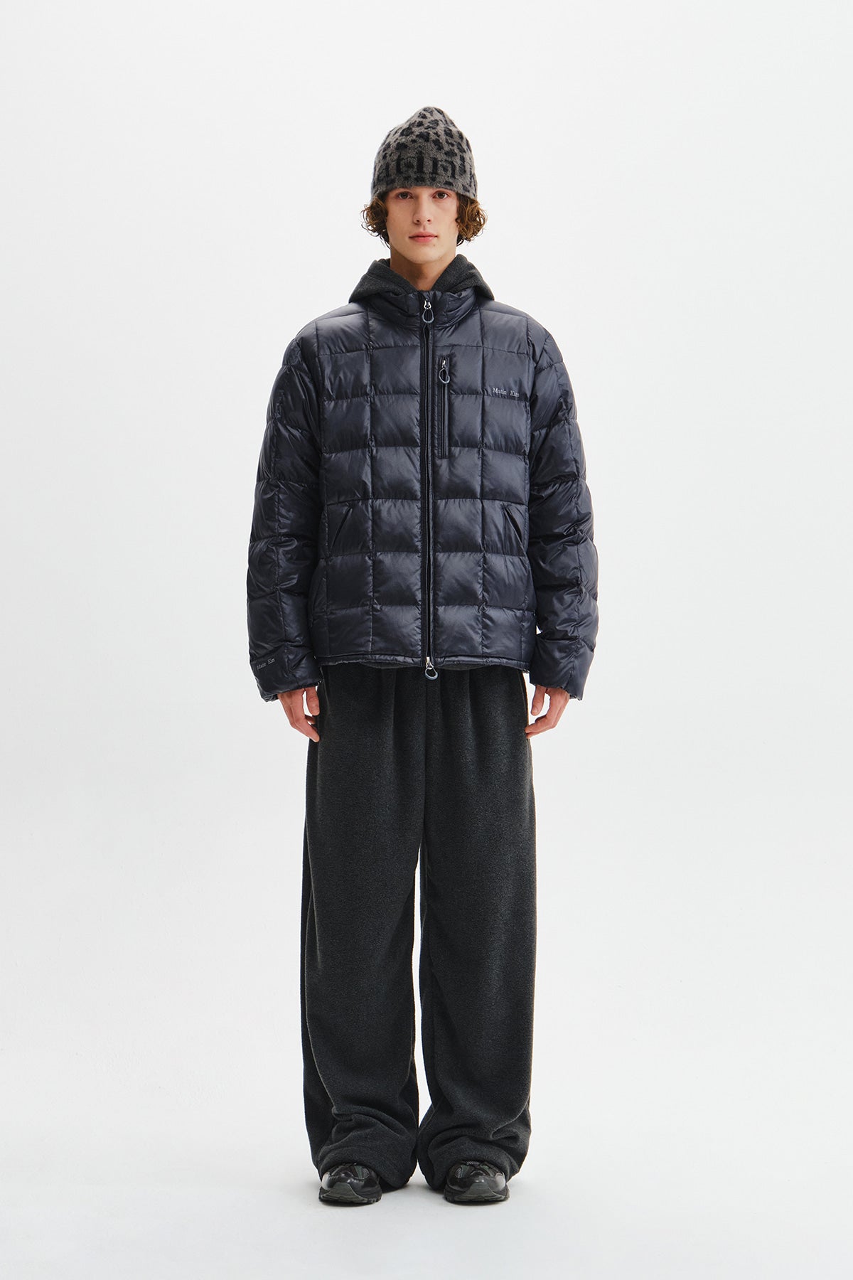 Matin Kim - Matin Grid Quilted Light Down Jumper (Dark Navy) product image 7 | TRAB K-Fashion Australia