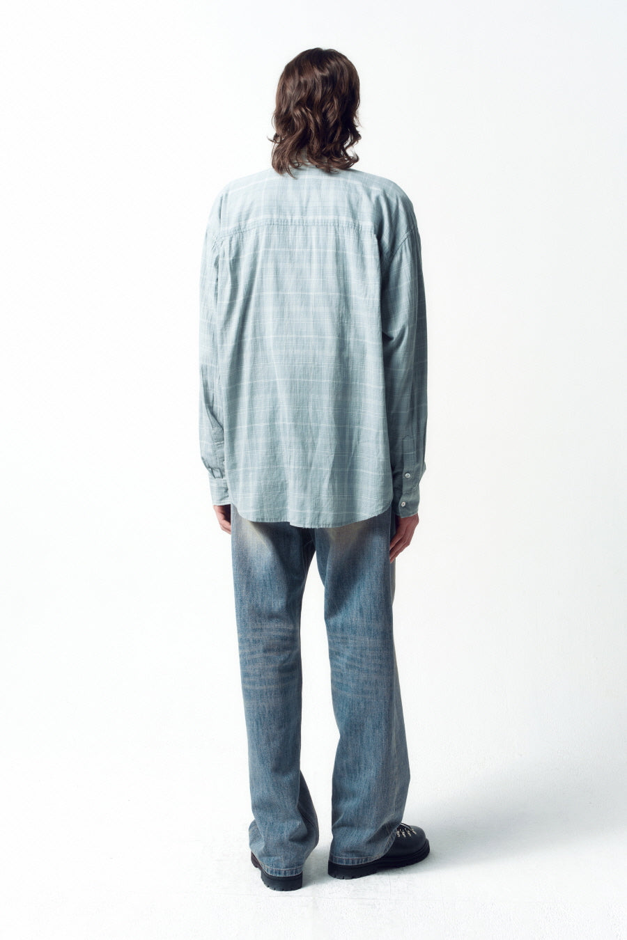 Insilence - Damaged Seer Check Shirts (Mint) product image 4 | TRAB K-Fashion Australia