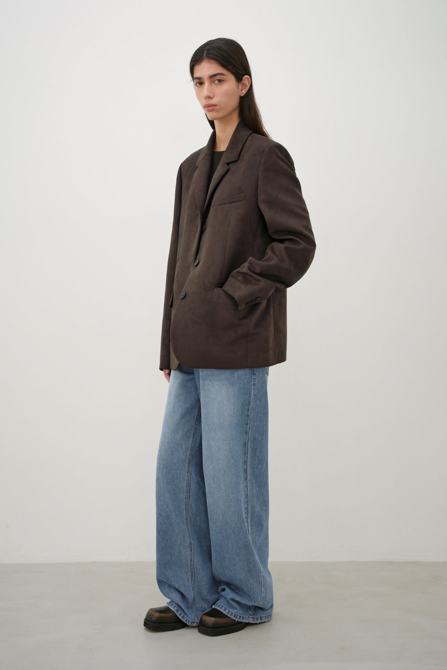 Insilence - Low Waist Wide Jeans (Blue) product image 3 | TRAB K-Fashion Australia