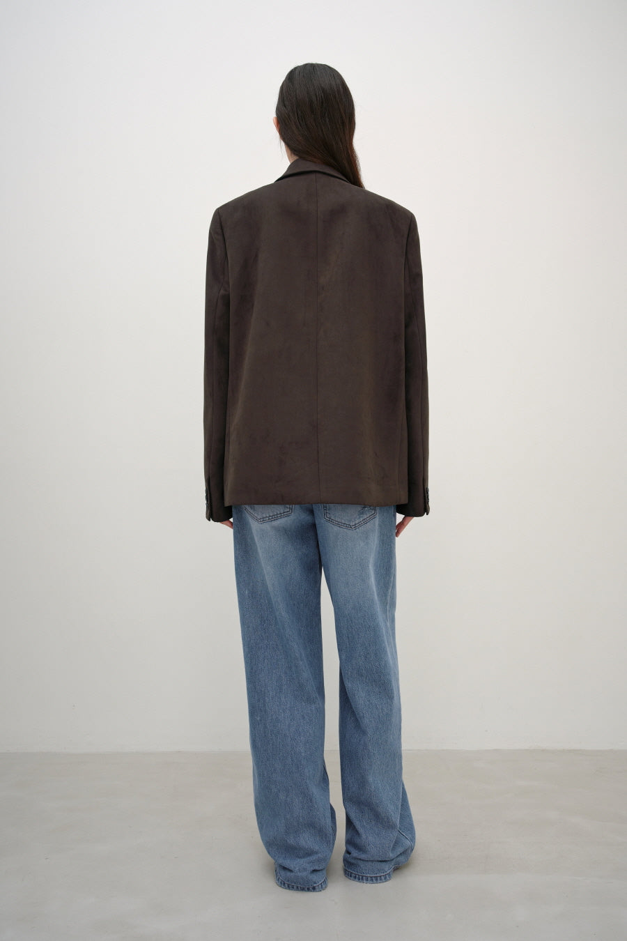 Insilence - Classic Three-Button Jacket (Suede Brown) product image 4 | TRAB K-Fashion Australia