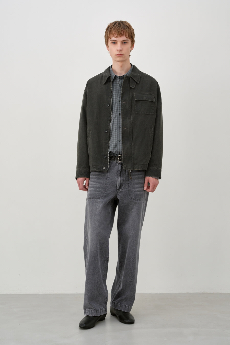 Insilence - M45 Denim Baker Pants (Grey) product image 1 | TRAB K-Fashion Australia