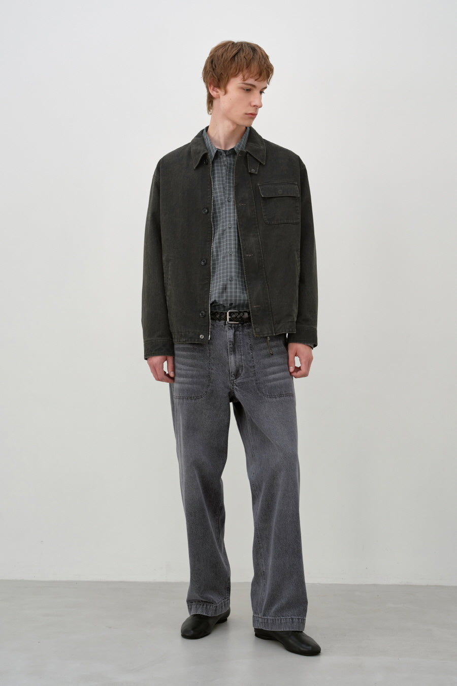 Insilence - Vintage Washed Deck Jacket v2 (Khaki) product image 5 | TRAB K-Fashion Australia