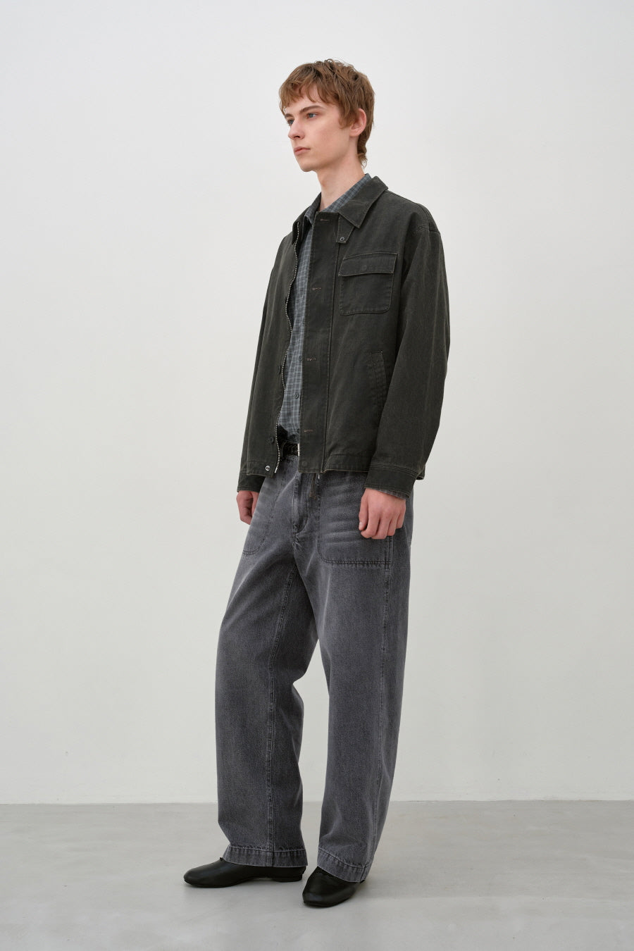Insilence - Vintage Washed Deck Jacket v2 (Khaki) product image 2 | TRAB K-Fashion Australia