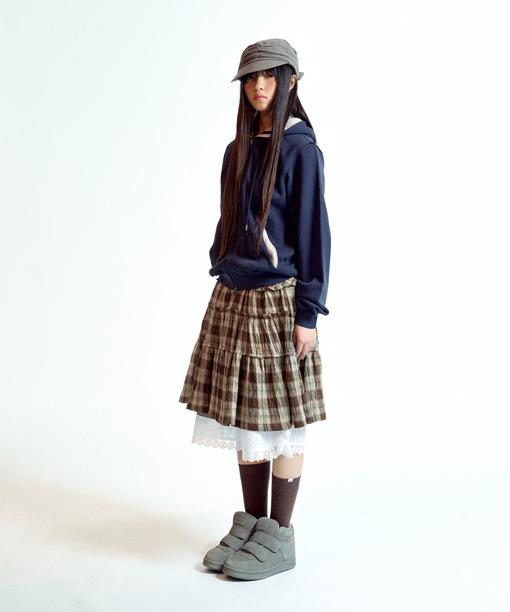 Coyseio - Flower Point Zip-Up Hoodie (Navy) product image 9 | TRAB K-Fashion Australia