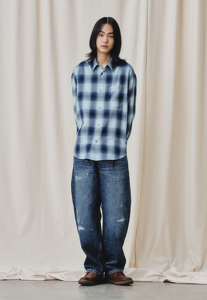 Art if acts - Marieta Ombre Check Shirts (Liberty Blue) product image 1 | TRAB K-Fashion Australia