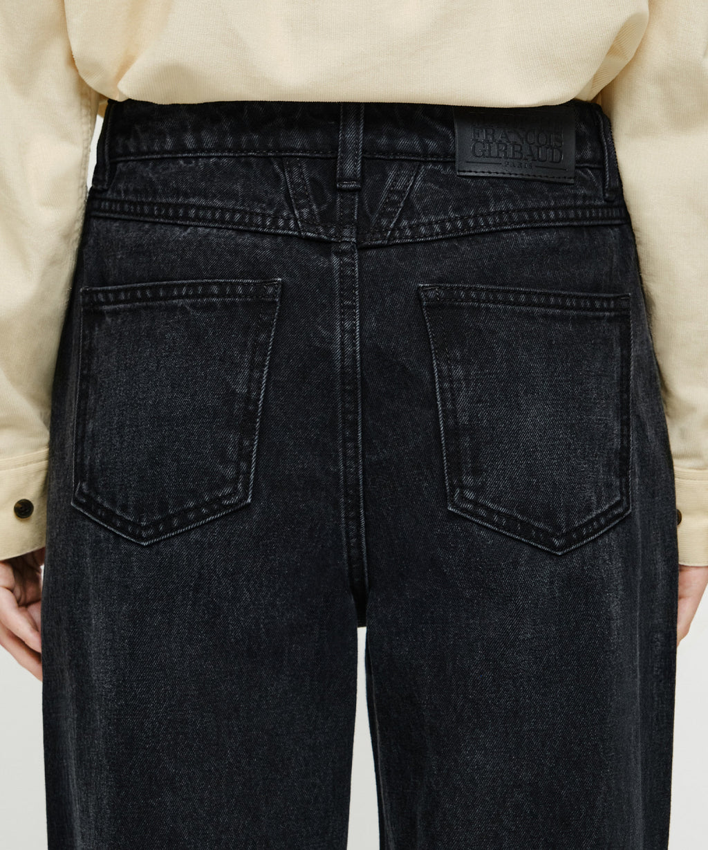 Marithe & Francois Girbaud - [Pre-order – Ships 7 Oct] Semi-wide Denim Pants (Black) product image 2 | TRAB K-Fashion Australia