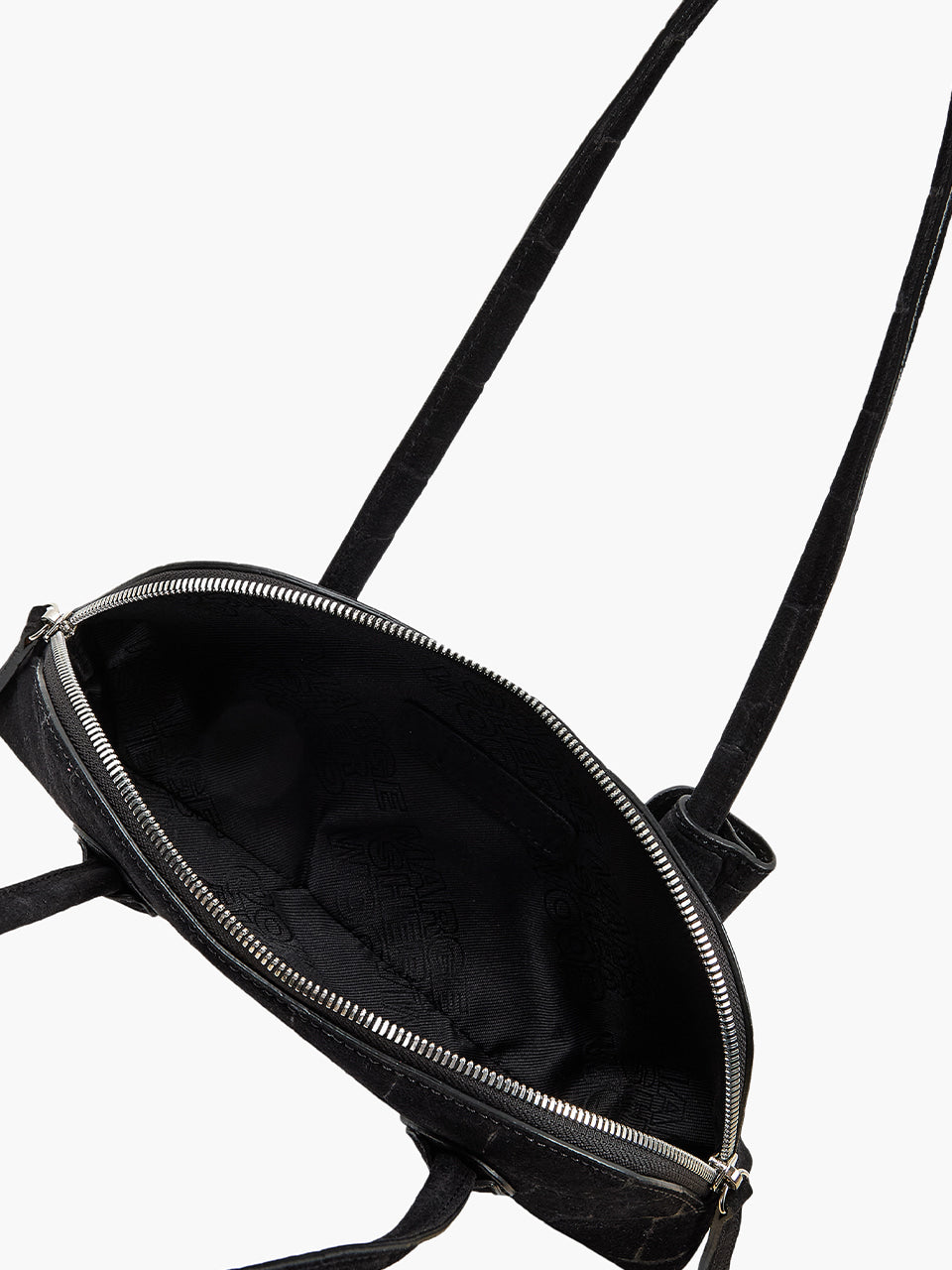 Marge Sherwood - Bessette Shoulder (Black Croc-Effect Suede) product image 7 | TRAB K-Fashion Australia