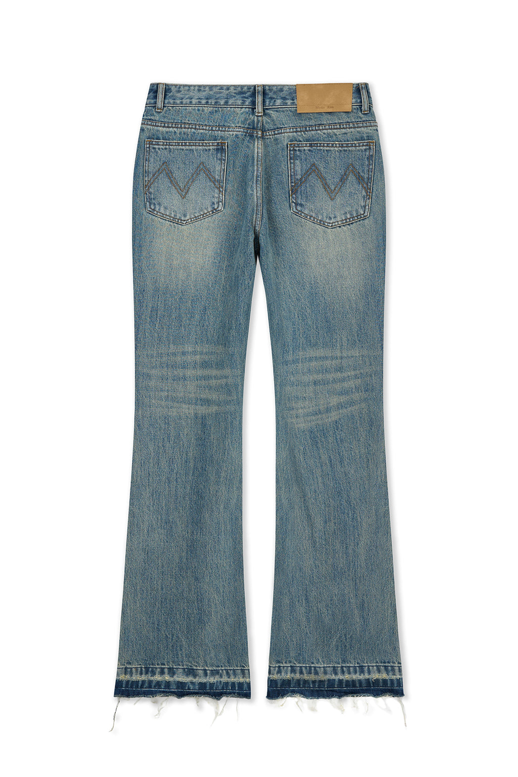Matin Kim - Washed Point Boots Cut Denim Pants (Blue) product image 2 | TRAB K-Fashion Australia