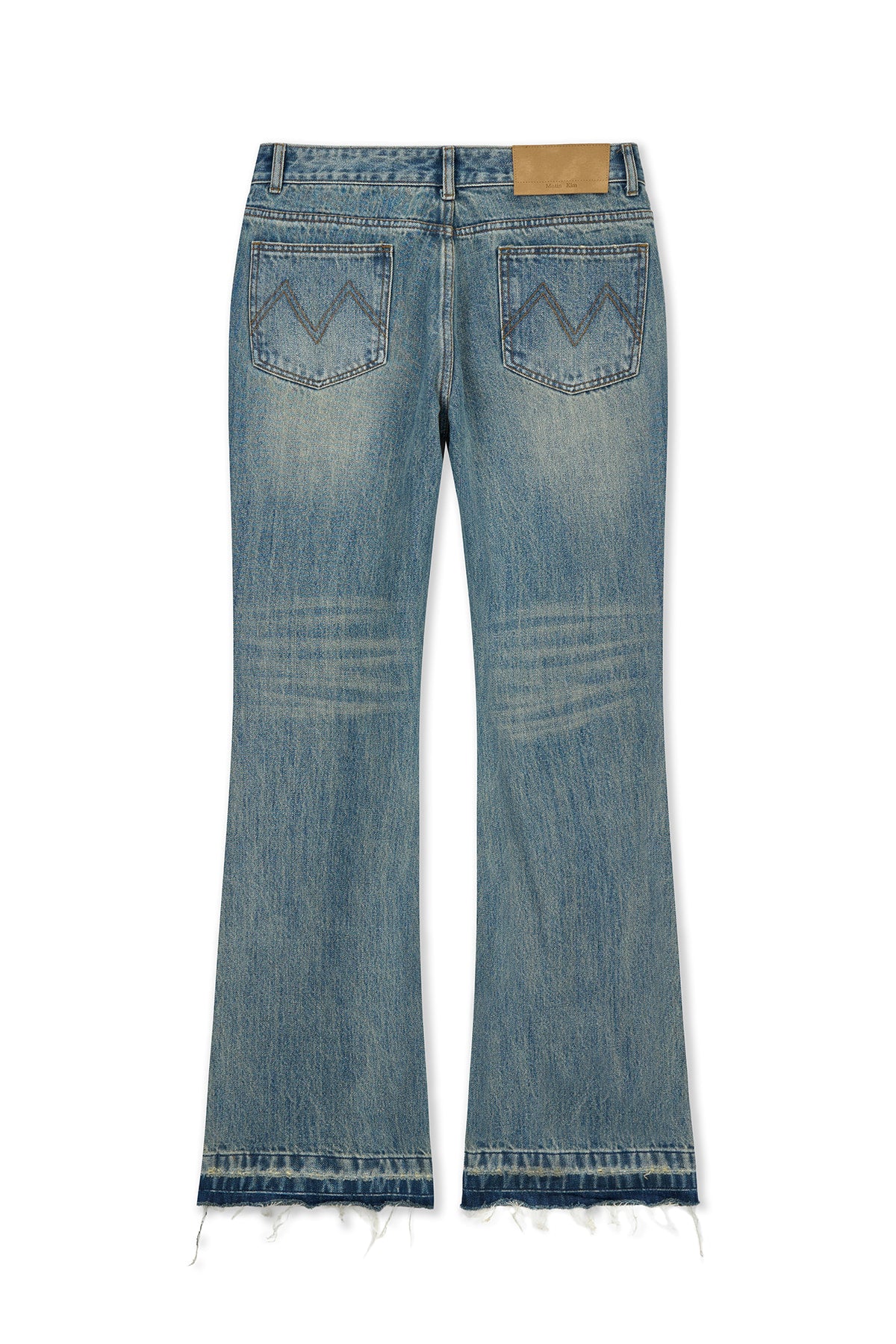 Matin Kim - Washed Point Boots Cut Denim Pants (Blue) product image 2 | TRAB K-Fashion Australia