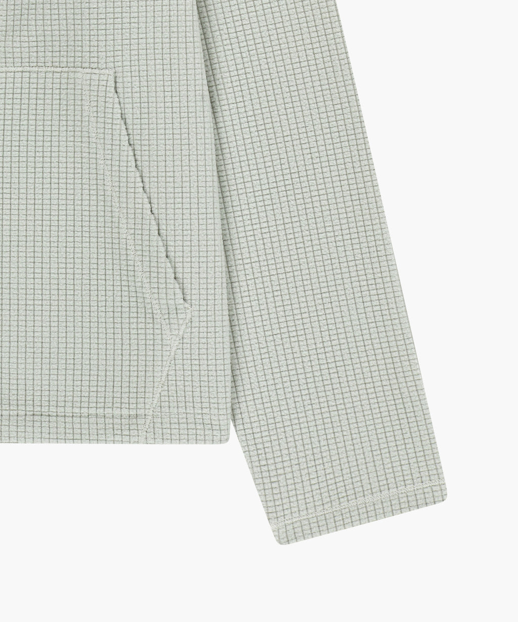 Marithe & Francois Girbaud - Grid Fleece Hoodie Zipup (Ecru) product image 6 | TRAB K-Fashion Australia