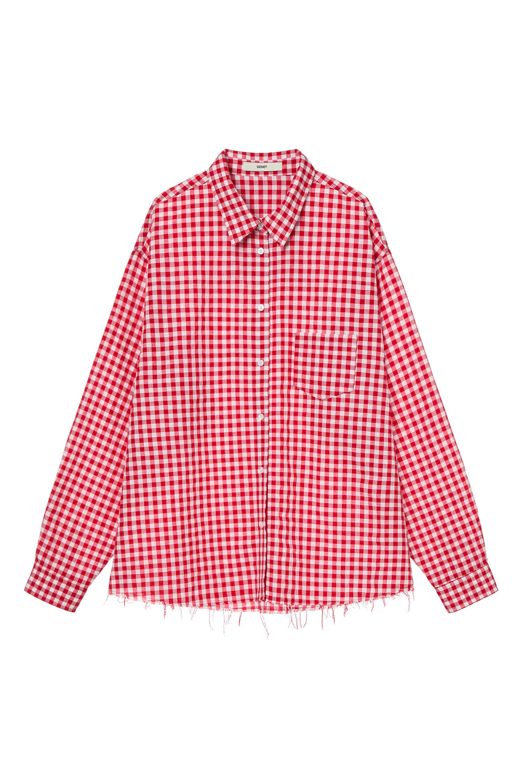 Deinet - Deinet Overfit Check Shirts (Red) product image 2 | TRAB K-Fashion Australia