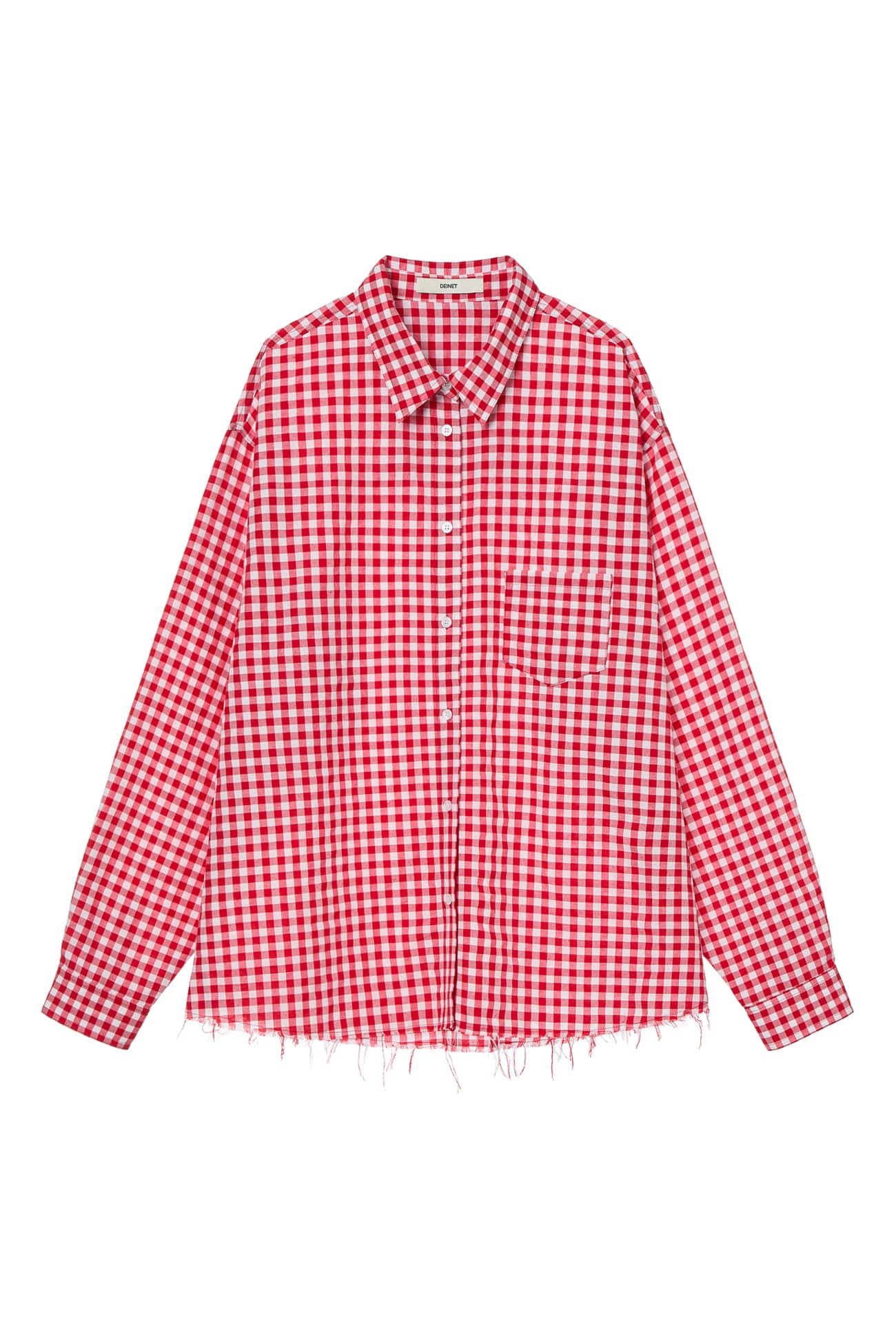 Deinet - Deinet Overfit Check Shirts (Red) product image 2 | TRAB K-Fashion Australia