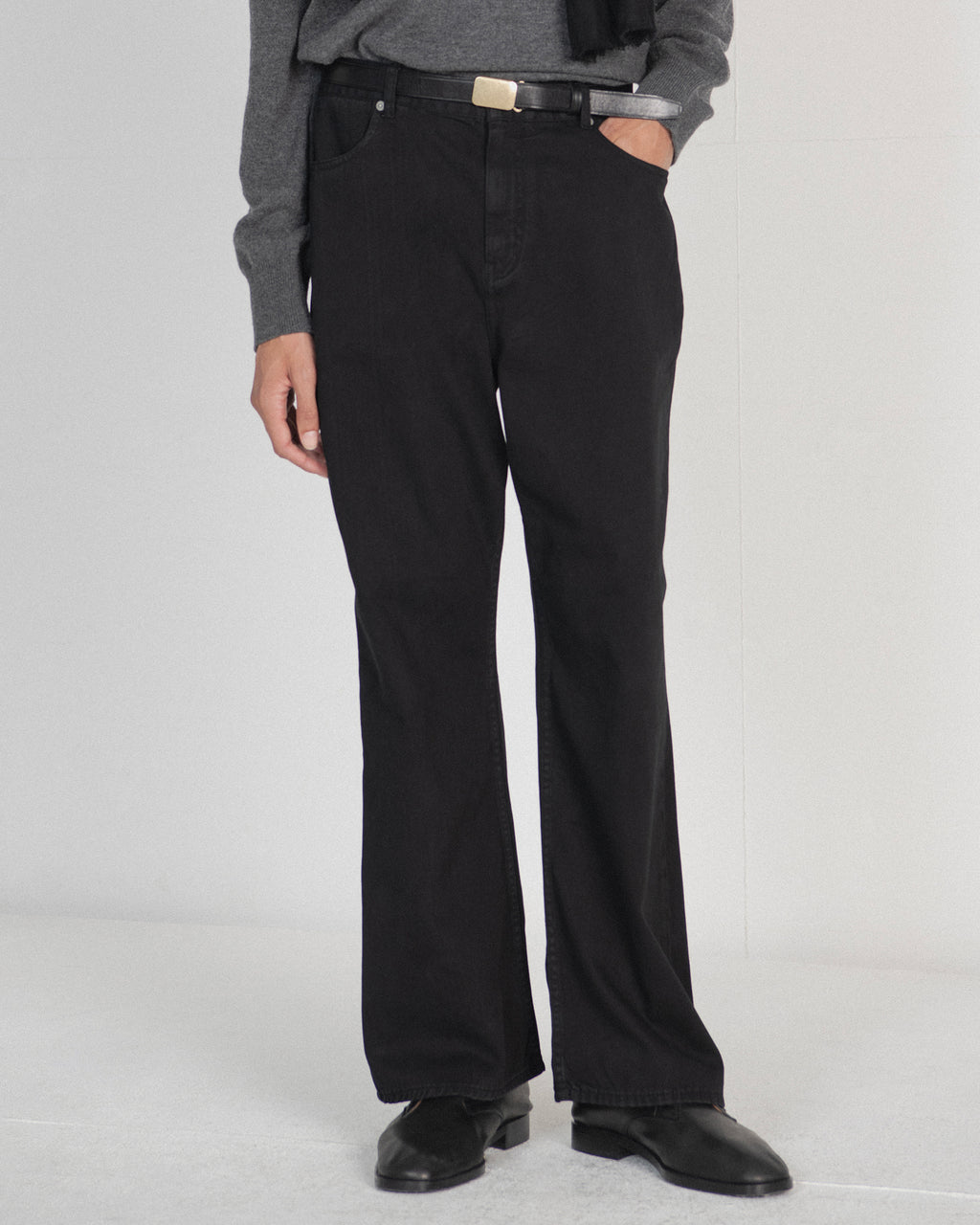 Brownyard - Washed Boots Cut Denim (Black) product image 1 | TRAB K-Fashion Australia
