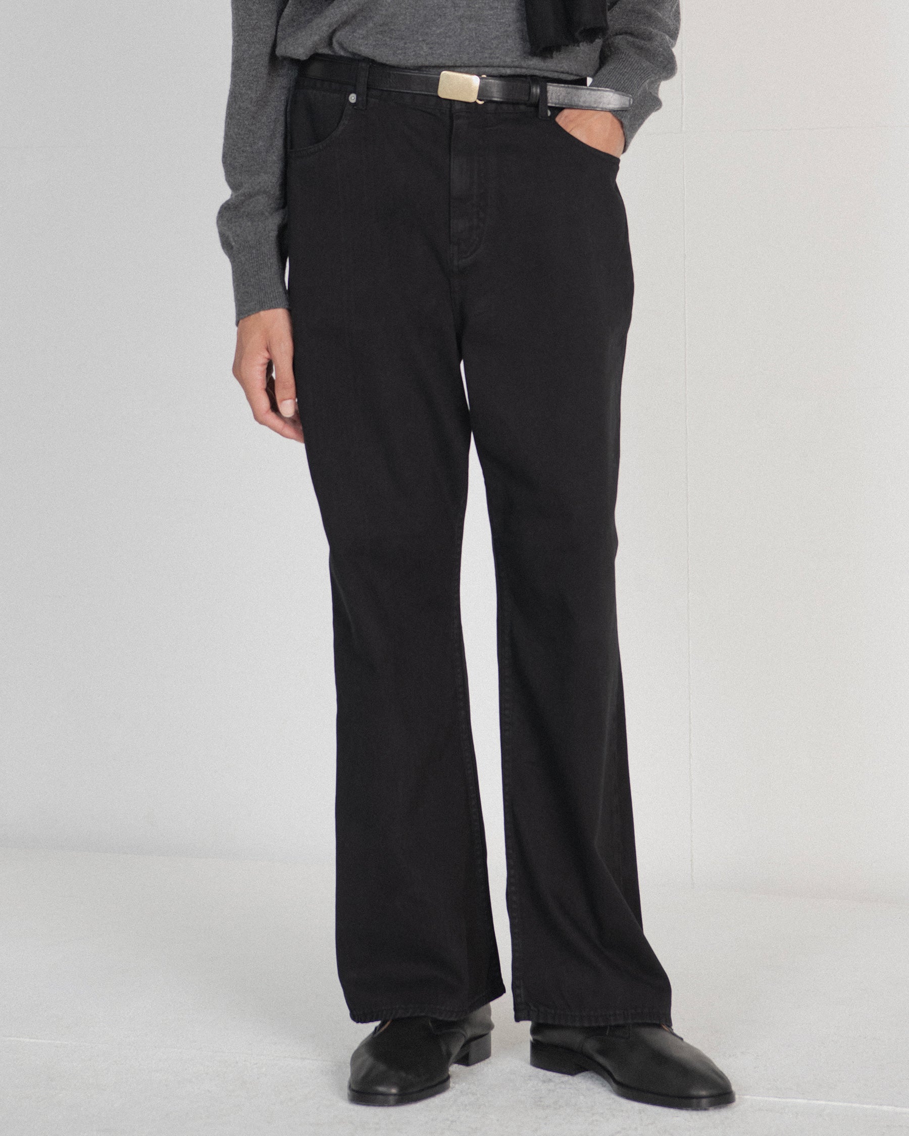 Brownyard - Washed Boots Cut Denim (Black) product image 1 | TRAB K-Fashion Australia
