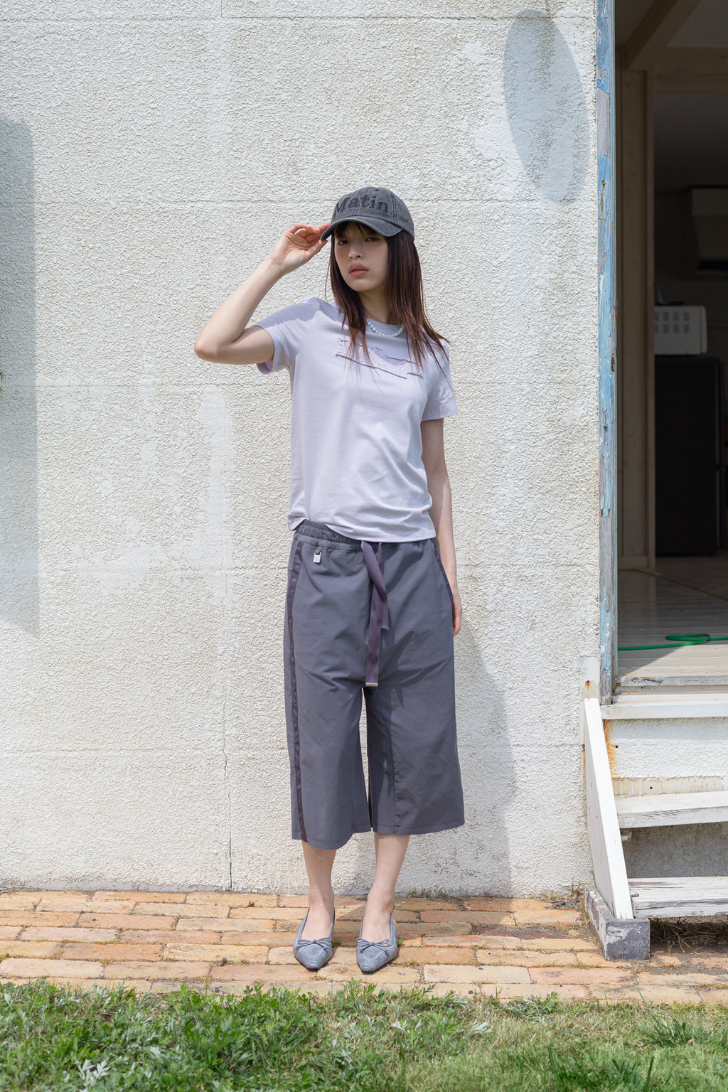 Matin Kim - Applique Logo Patch Top (Lilac) product image 4 | TRAB K-Fashion Australia