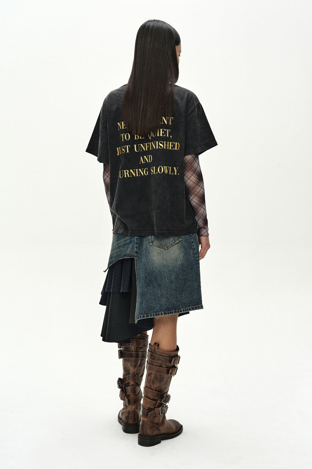 Andersson Bell - Layered Frame 001 Printed T-Shirt (charcoal) (Charcoal) product image 3 | TRAB K-Fashion Australia