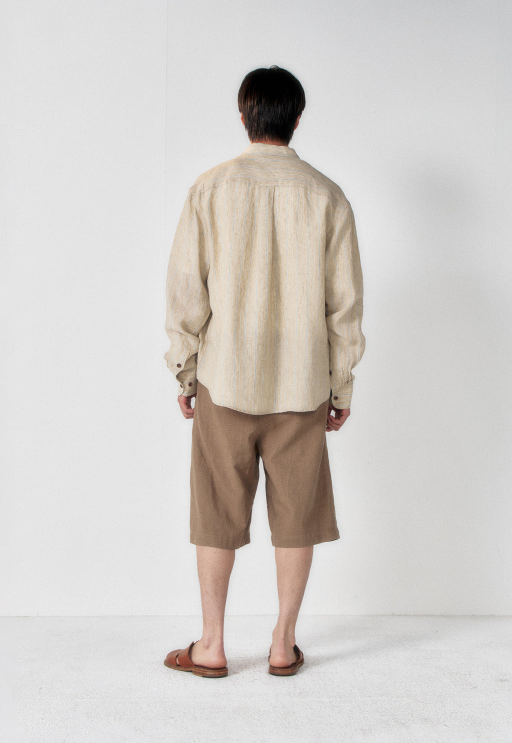 Art if acts - Linen Stripe Pocket Shirt (Beige) product image 3 | TRAB K-Fashion Australia