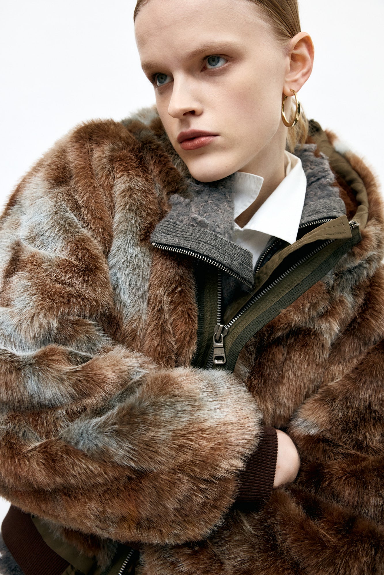 Andersson Bell - Vanessa Fur N2b Jacket (Brown) product image 8 | TRAB K-Fashion Australia