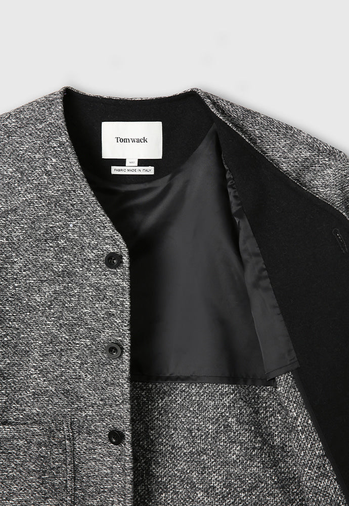 Tonywack - Italian Wool Cotton Tweed Blouson (Tweed Grey) product image 11 | TRAB K-Fashion Australia