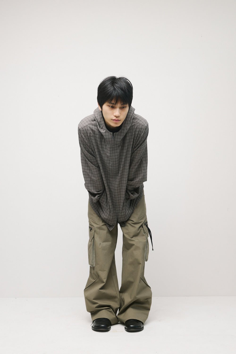 Hatchingroom - Vented Windbreaker Wool Check (Olive) product image 10 | TRAB K-Fashion Australia