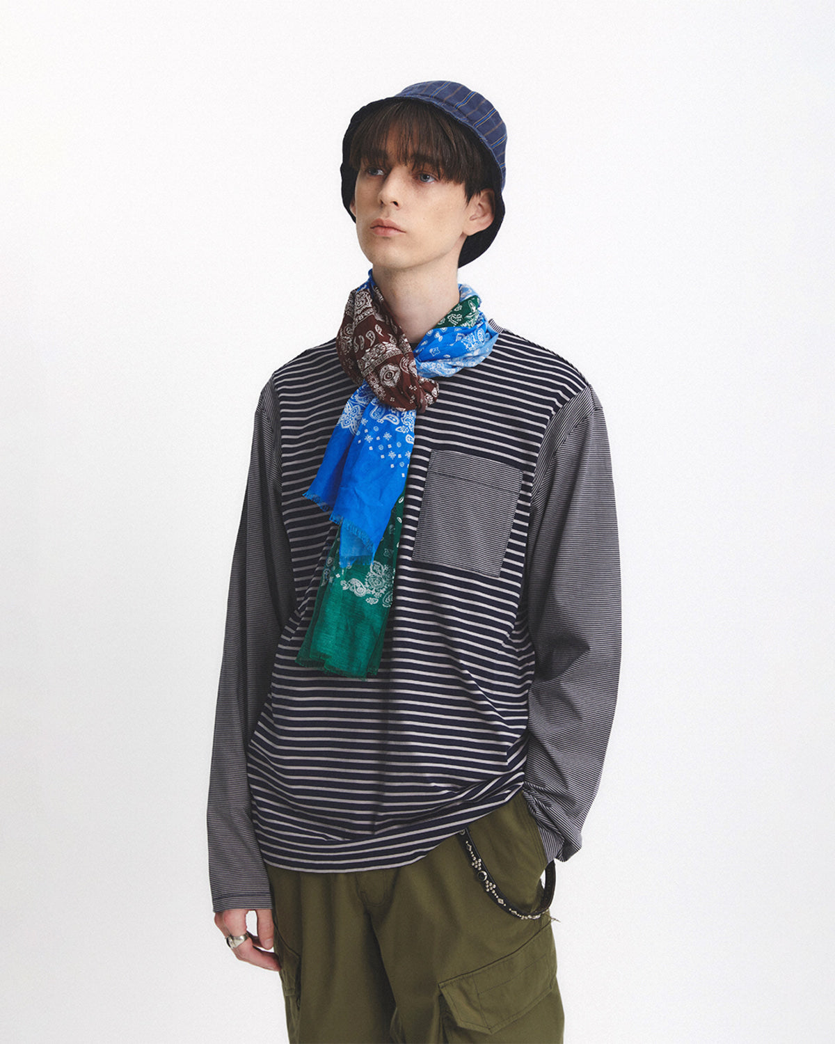 Eastlogue - Strike Bowling L/s T-shirt (Navy & Grey) product image 2 | TRAB K-Fashion Australia