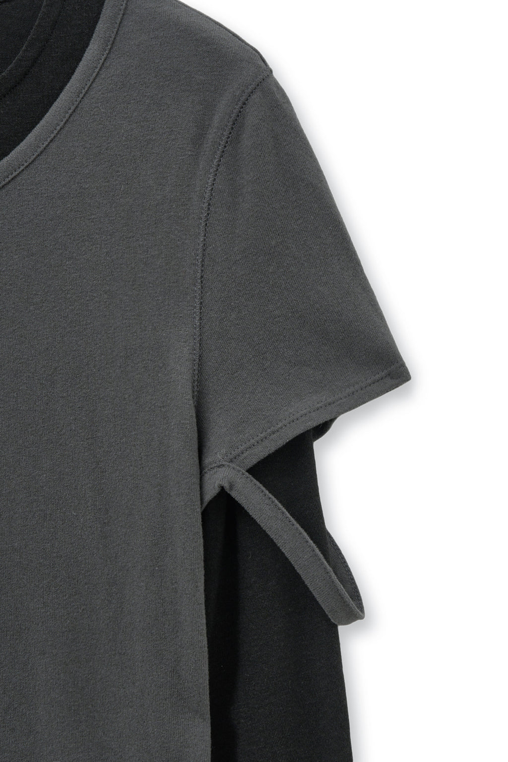 Matin Kim - Layered Point Slim Top (Charcoal) product image 4 | TRAB K-Fashion Australia