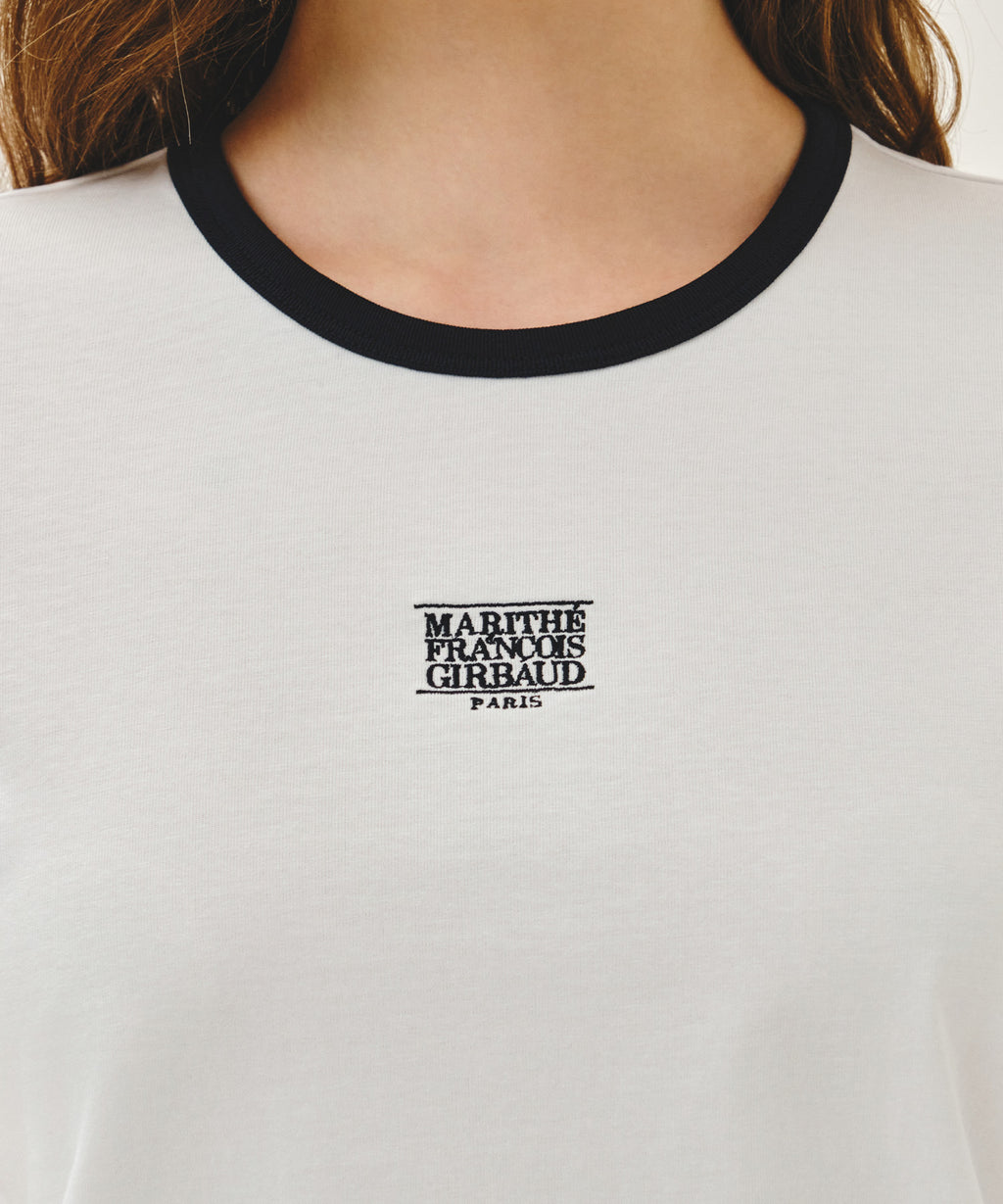 Marithe & Francois Girbaud - Classic Logo Ringer Tee (White) product image 4 | TRAB K-Fashion Australia