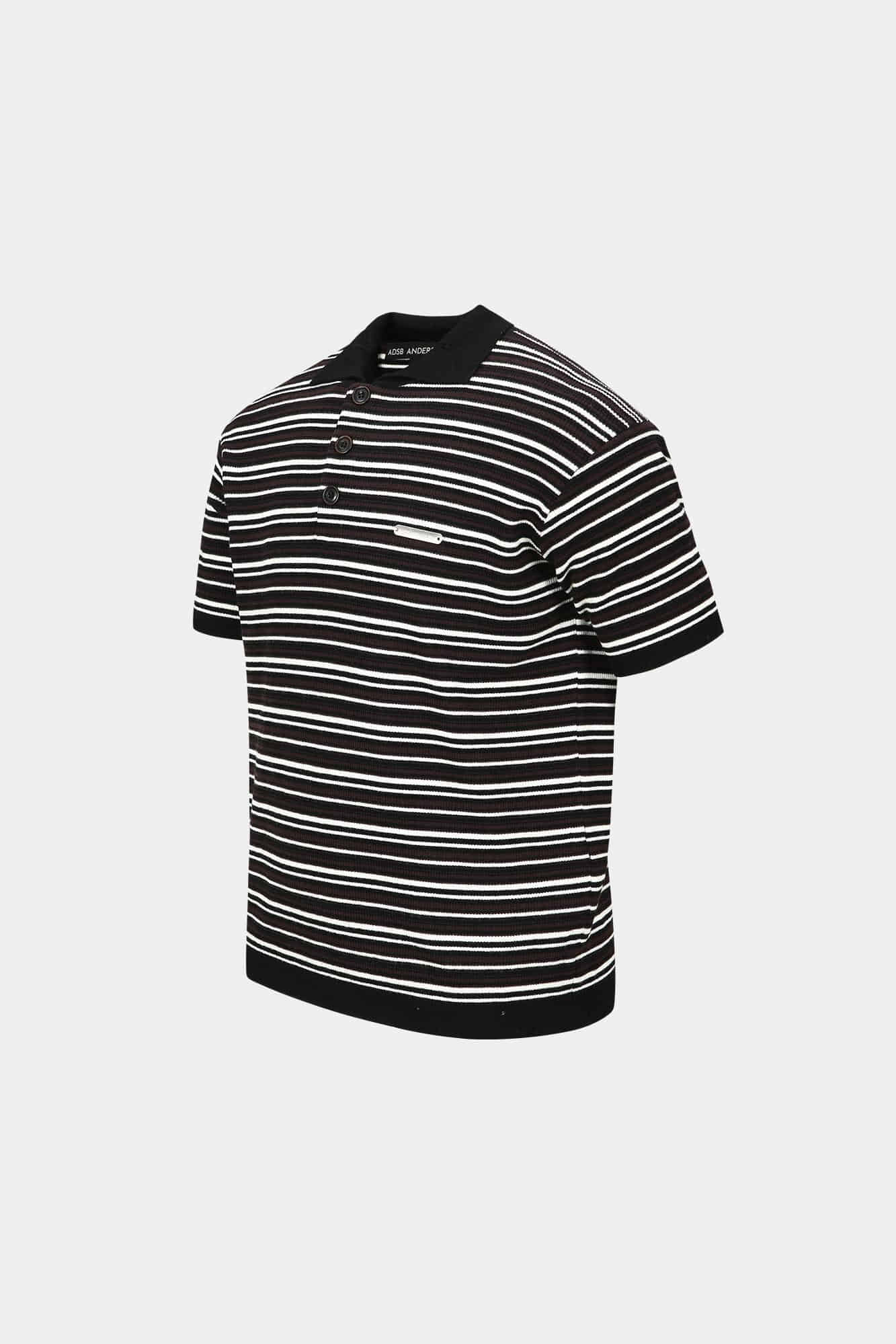 Andersson Bell - Stripe Polo Sweater (Black/Brown) product image 10 | TRAB K-Fashion Australia