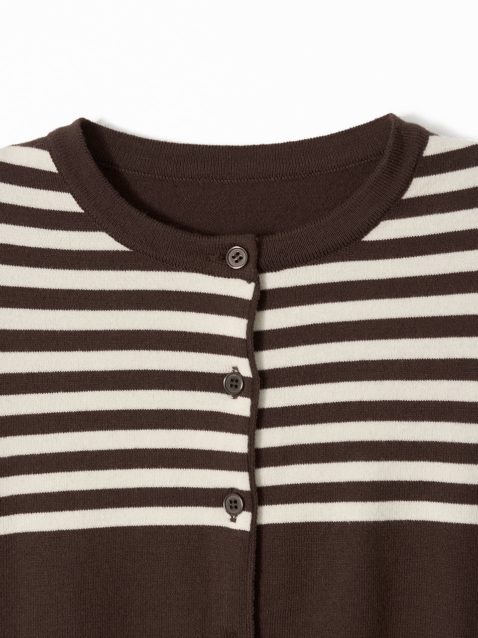 Kijun - Stripe Knit Cardigan (Brown) product image 11 | TRAB K-Fashion Australia
