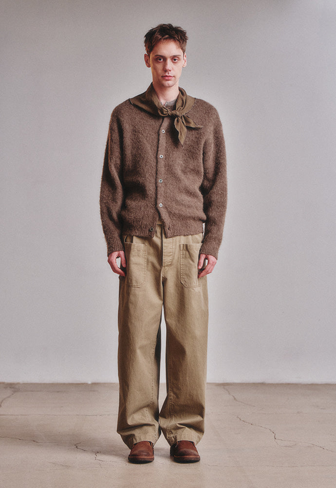 Art if acts - Alpaca Round Neck Cardigan (Mud) product image 3 | TRAB K-Fashion Australia
