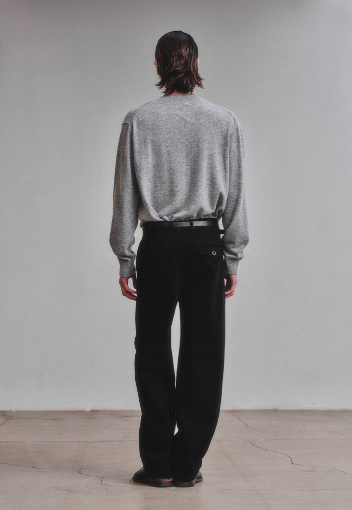 Art if acts - Cashmere V-Neck Knit (Light Grey) product image 4 | TRAB K-Fashion Australia