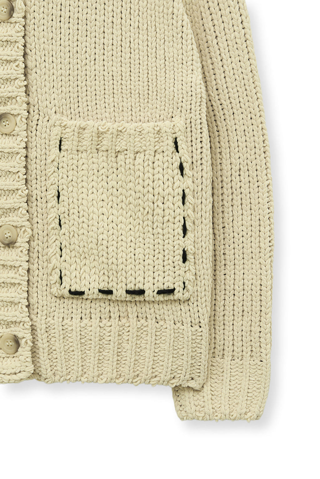 Matin Kim - Handmade Collar Knit Cardigan (Butter) product image 5 | TRAB K-Fashion Australia