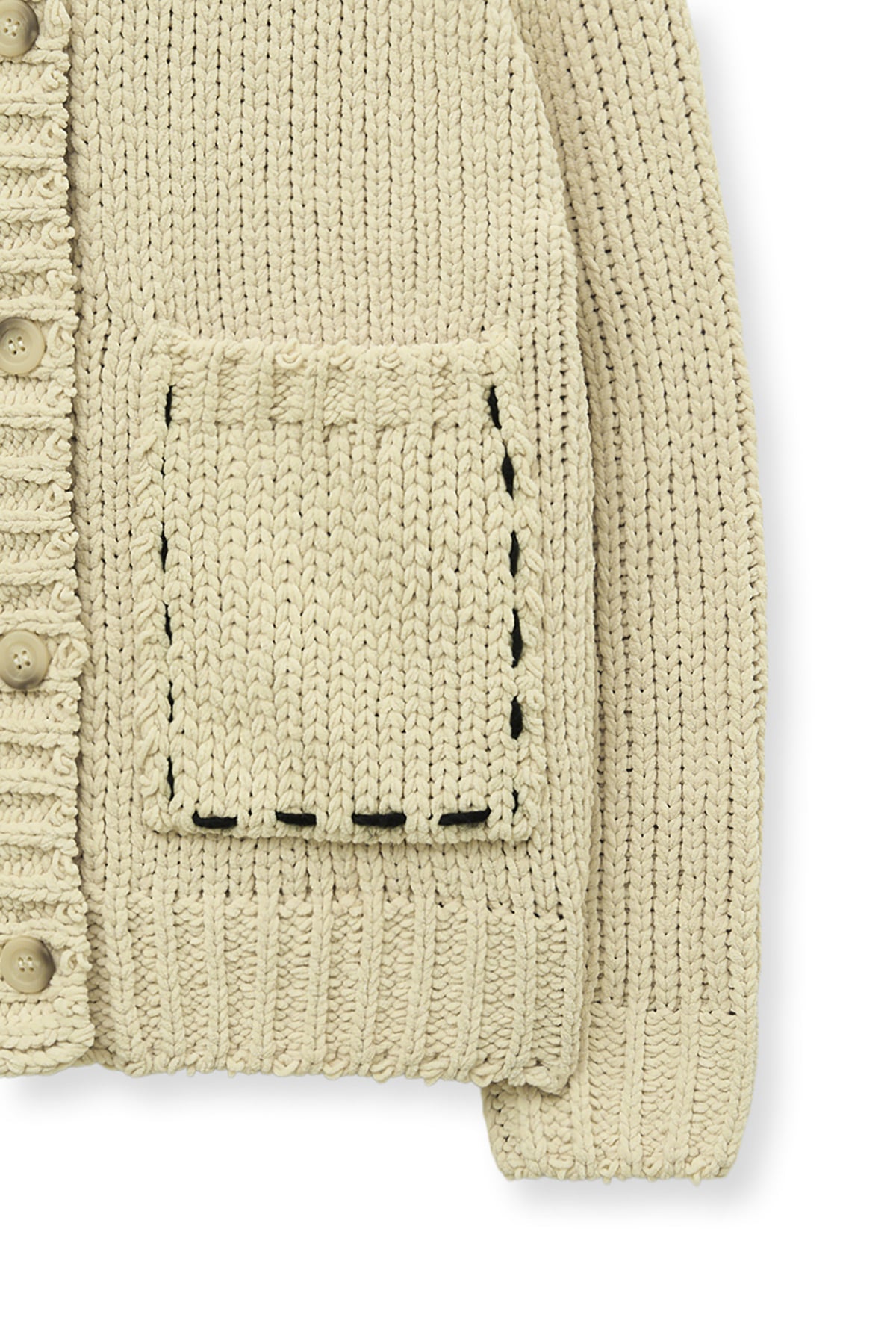 Matin Kim - Handmade Collar Knit Cardigan (Butter) product image 5 | TRAB K-Fashion Australia