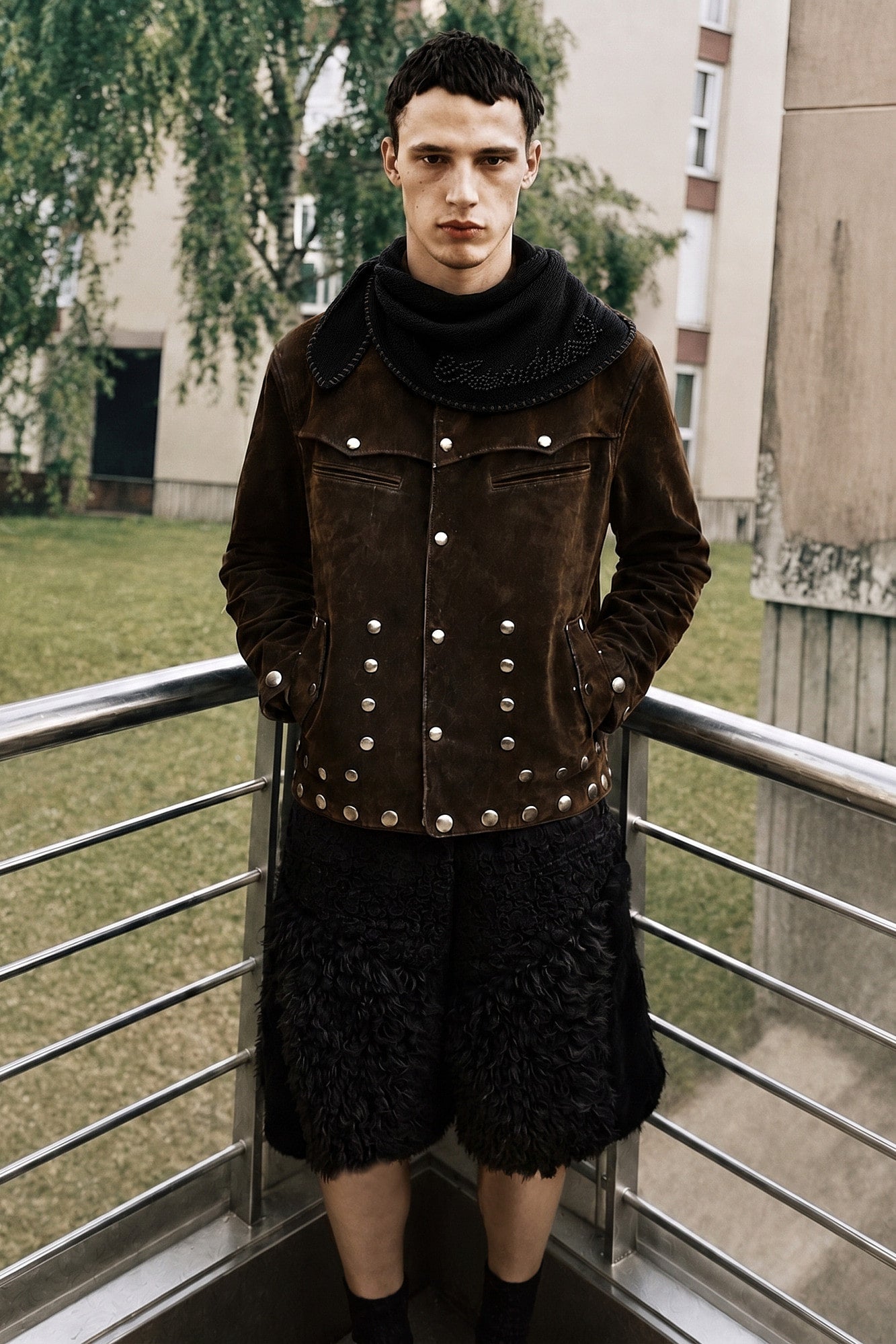 Andersson Bell - Georgia Flock Velvet Jacket (brown) (Brown) product image 2 | TRAB K-Fashion Australia