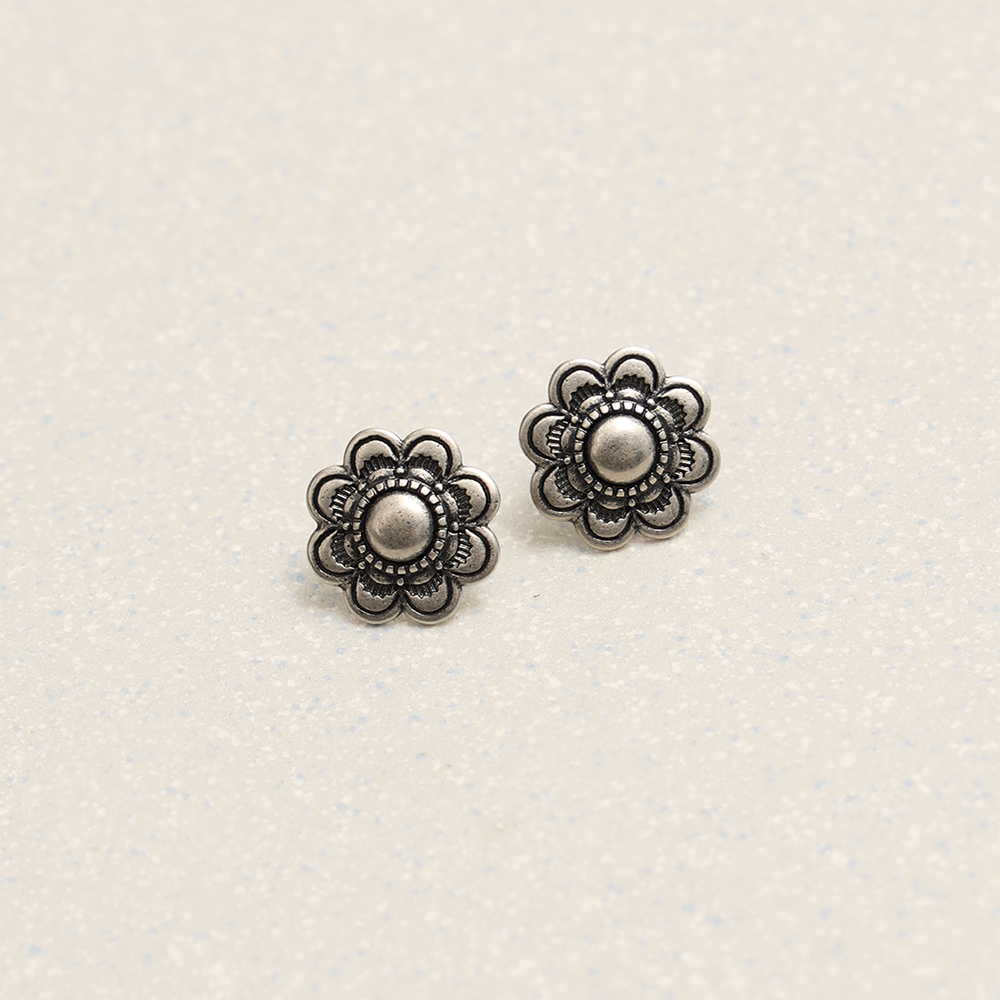 Towtow Archive - Concho Earrings Silver Burnish (OC) product image 1 | TRAB K-Fashion Australia