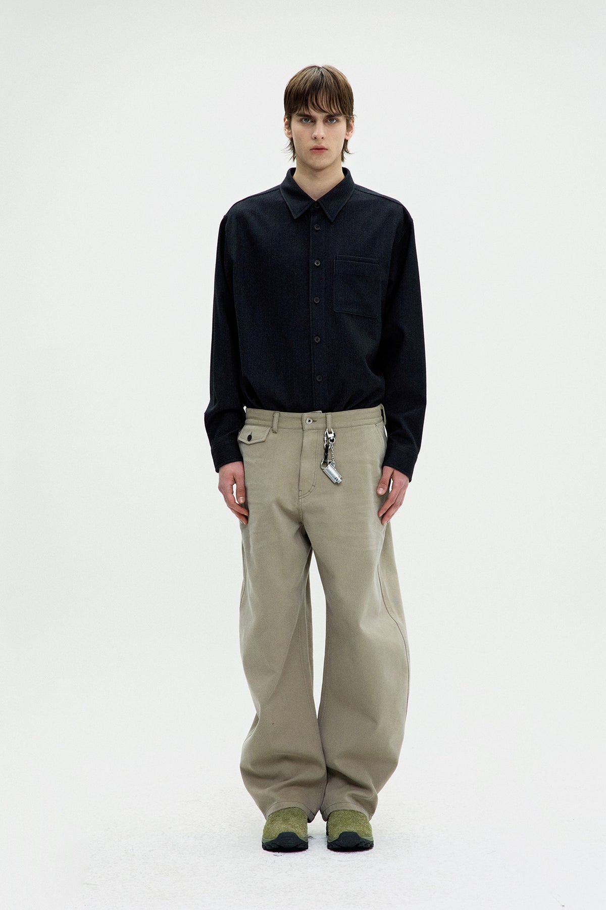 Coor - Wool Blend Rib Textured Shirt (Black) product image 2 | TRAB K-Fashion Australia