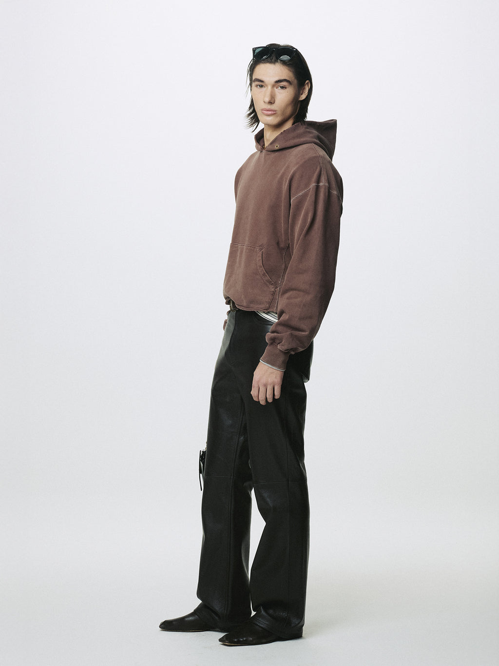 Tonywack - Garment Dyed Raw Edge Hoodie (Faded Red) product image 2 | TRAB K-Fashion Australia
