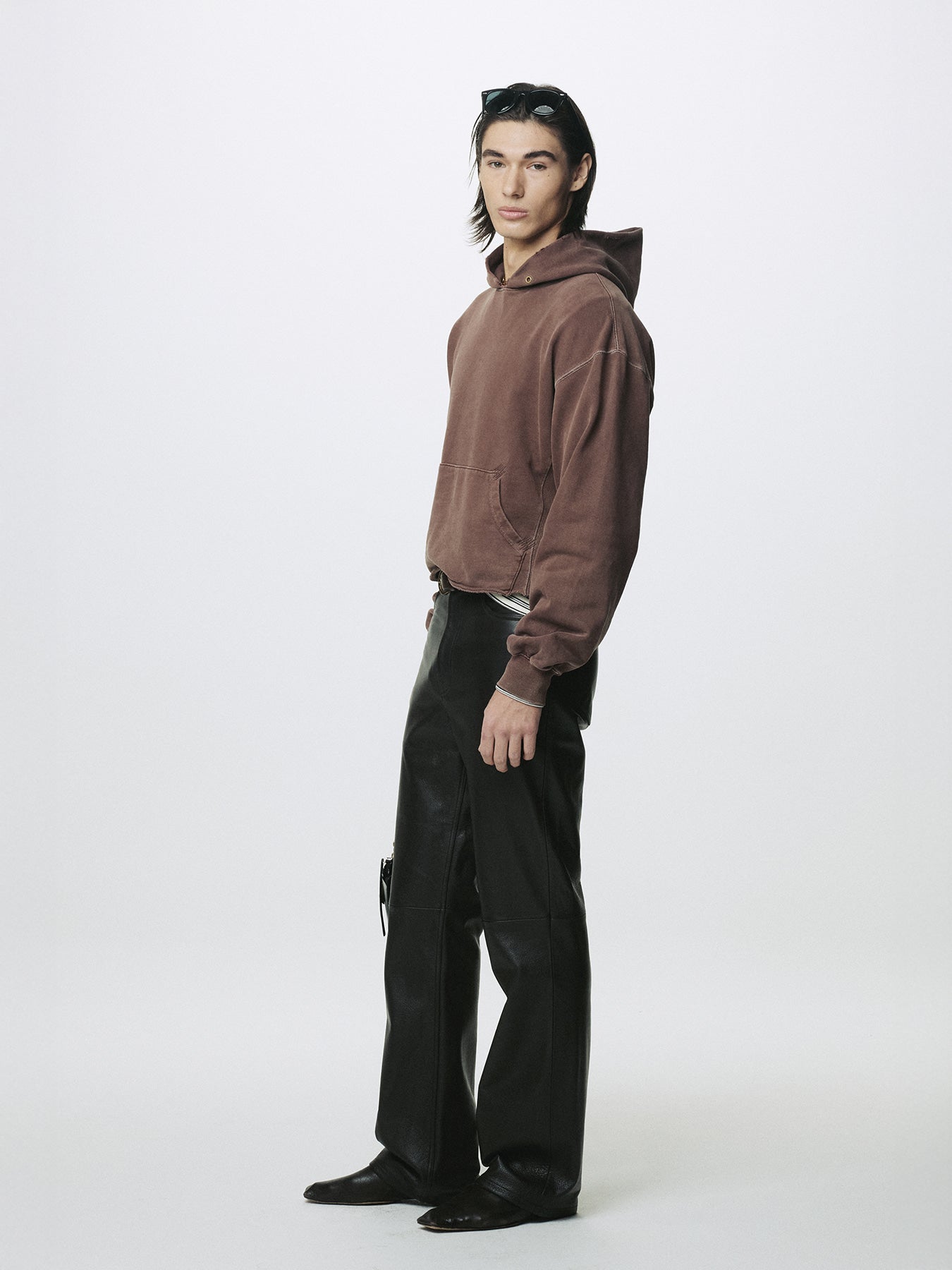 Tonywack - Garment Dyed Raw Edge Hoodie (Faded Red) product image 2 | TRAB K-Fashion Australia
