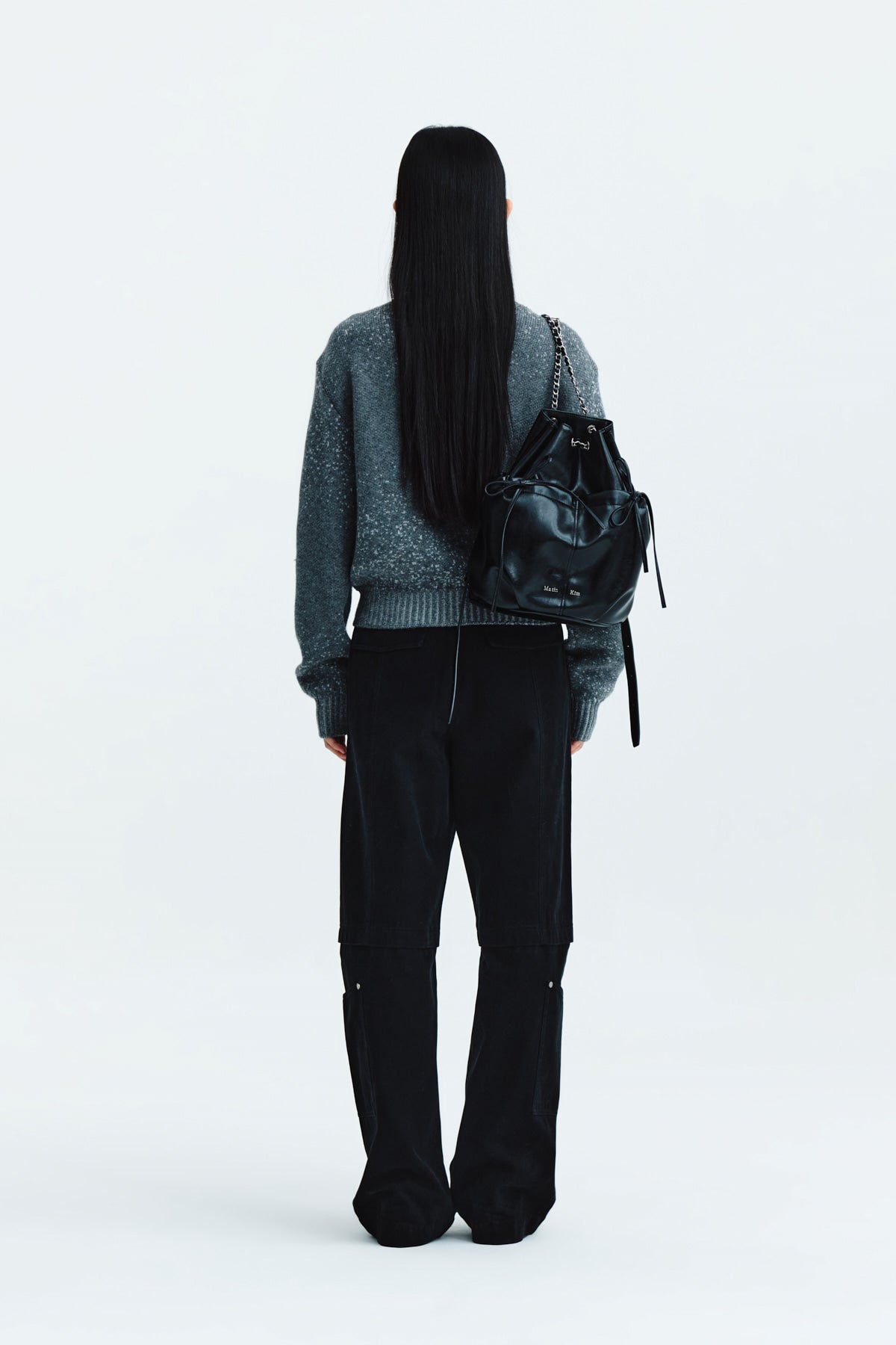 Matin Kim - Boat Neck Two Tone Knit Pullover (Grey) product image 8 | TRAB K-Fashion Australia